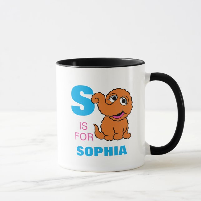 Taza S es para Snuffleupagus | Añadir su nombre (Derecha)
