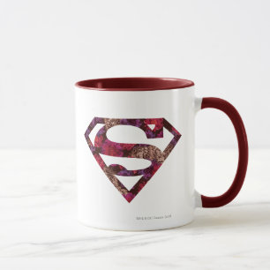 Taza S-Escudo floral rosado
