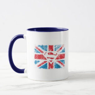 Taza S-Escudo texturizado sobre bandera