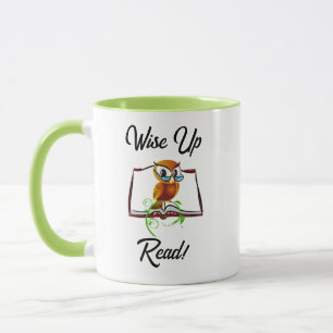 Taza Saber y leer a la lechuza del libro Personalizado 