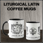 Taza Sacerdote de oraciones religiosas católicas latina<br><div class="desc">Hermosa línea de arte católico de la tradicional misa católica latina: el Agnus Dei - Agnus Dei,  qui tollis peccata mundi,  dona nobis pacem. Cordero de Dios,  que se lleva los pecados del mundo,  nos concede la paz. Esto sería un regalo encantador para un sacerdote,  diácono o seminarista.</div>