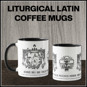 Taza Sacerdote de oraciones religiosas católicas latina