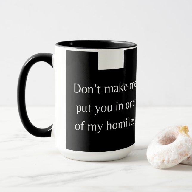 Taza Sacerdote y diácono Homily Mug (Con donut)