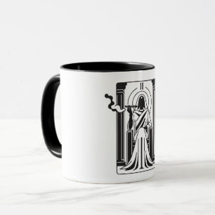 Taza Sacerdotisa Alta del Tarot Fumando Marihuana Ocult