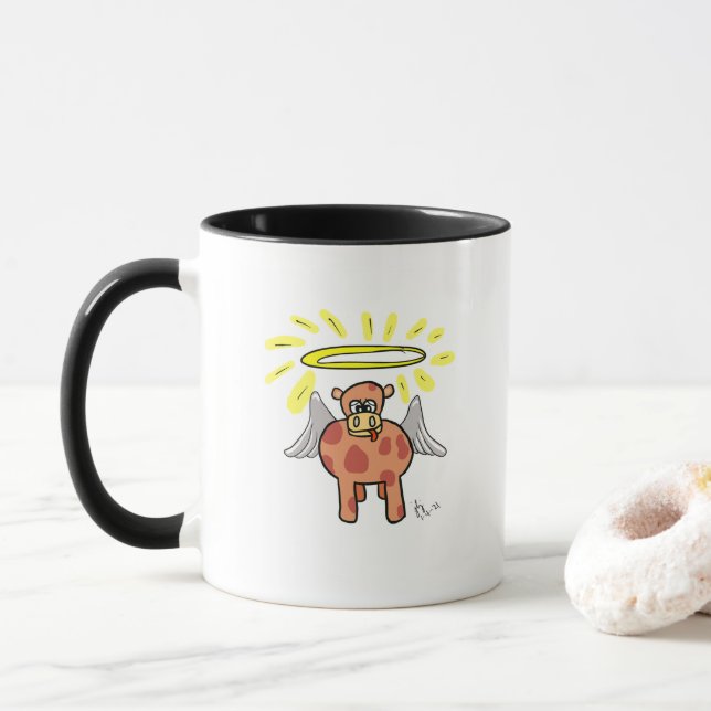 Taza Sacra vaca Mug (Con donut)