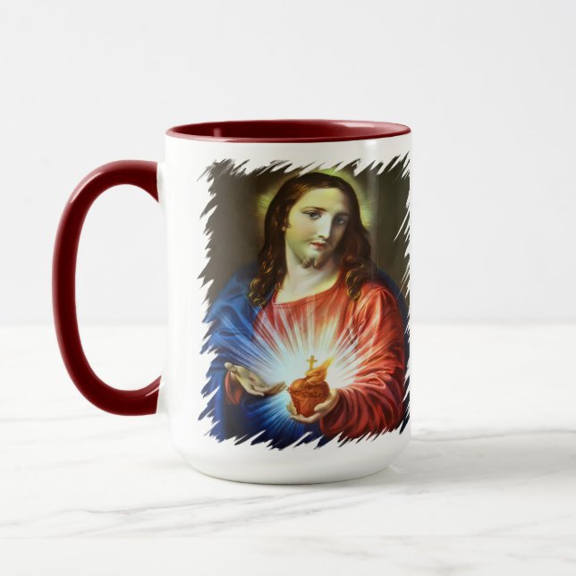 Taza Sacred Heart of Jesus Catholic Batoni (Izquierda)