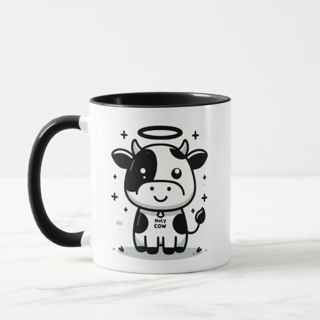 Taza  Sacred Moo-Ment Holy Cow Mug – Floating Cow  (Izquierda)