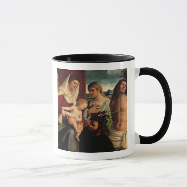 Taza Sacros Conversatione con los SS. Catherine, (Derecha)