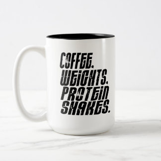 Taza - sacudidas de la proteína de los pesos del