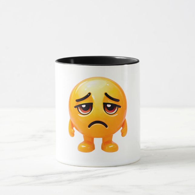 Taza Sad Yellow Smiley Illustration (Centro)