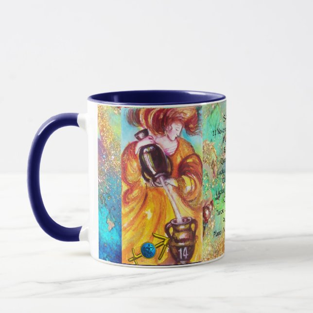 TAZA SAGITTARIO, CUMPLEAÑOS DE TEMPERANCIA DE TAROT ZOD (Izquierda)