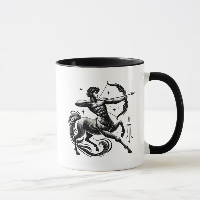 Taza Sagittarius Zodiac Archer Astrology Gift (Derecha)