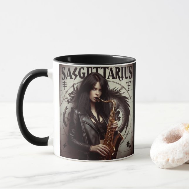 Taza Sagófono zodiaco sagitario (Con donut)