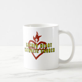 Taza sagrada de la iglesia católica del corazón