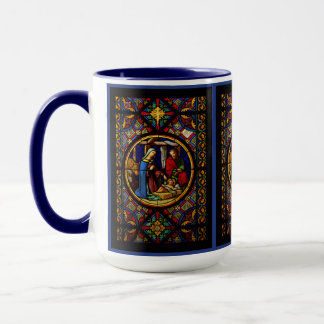 Taza Sagrada Familia "Vidrio emplomado"
