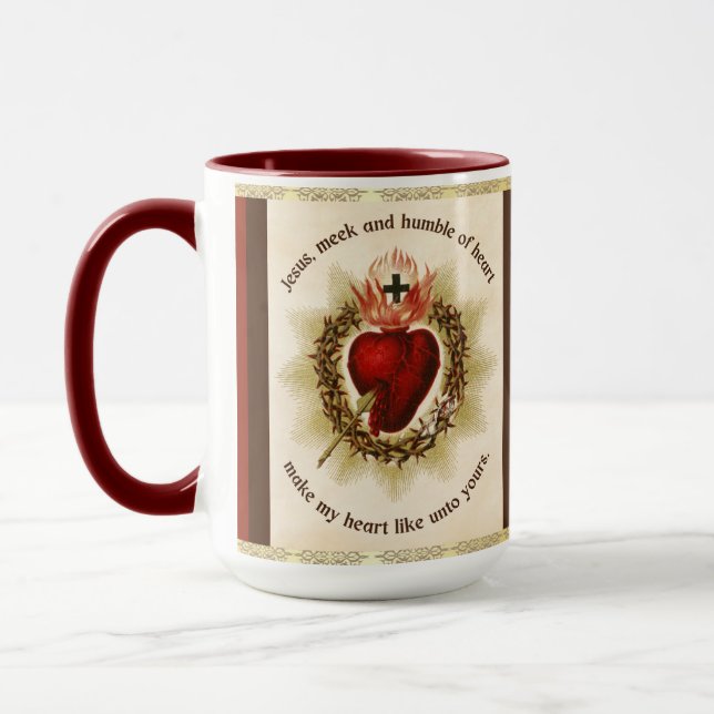 Taza Sagrado Corazón de Jesús Devoción Católica (Izquierda)