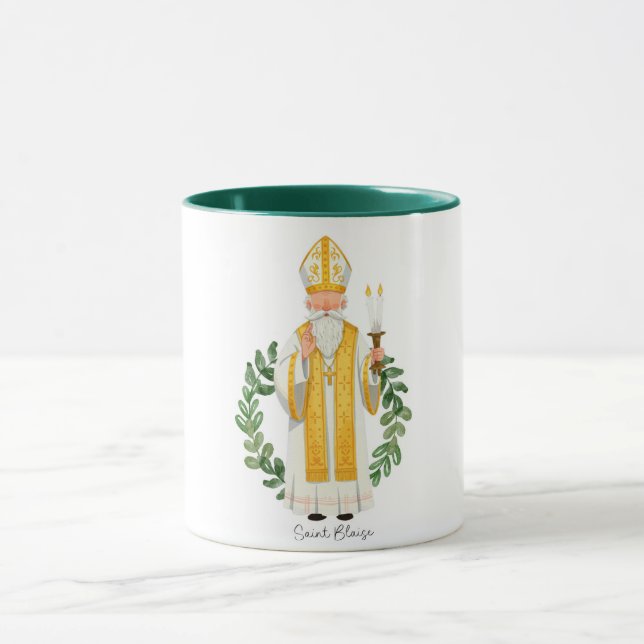 Taza Saint Blaise, Santo Mug católico (Centro)