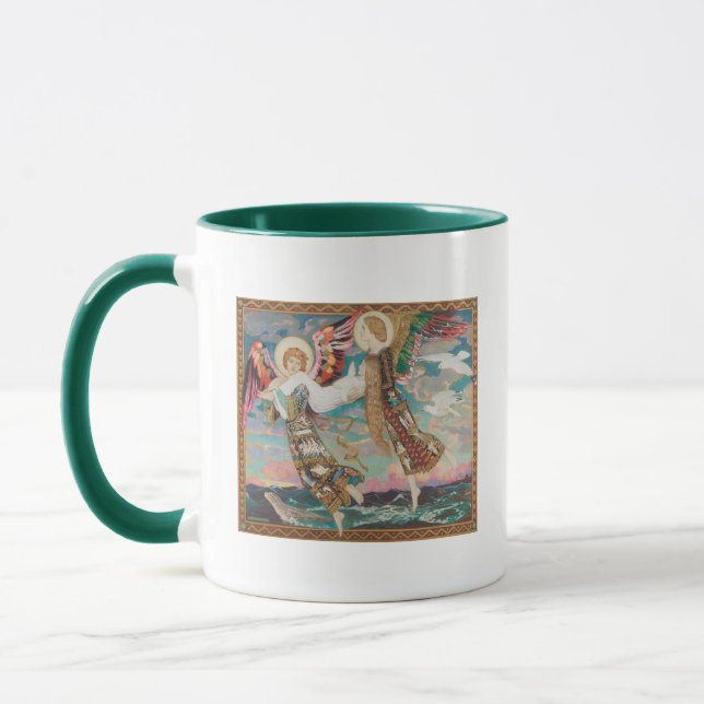 Taza Saint Bride, c. 1913 por John Duncan (Izquierda)