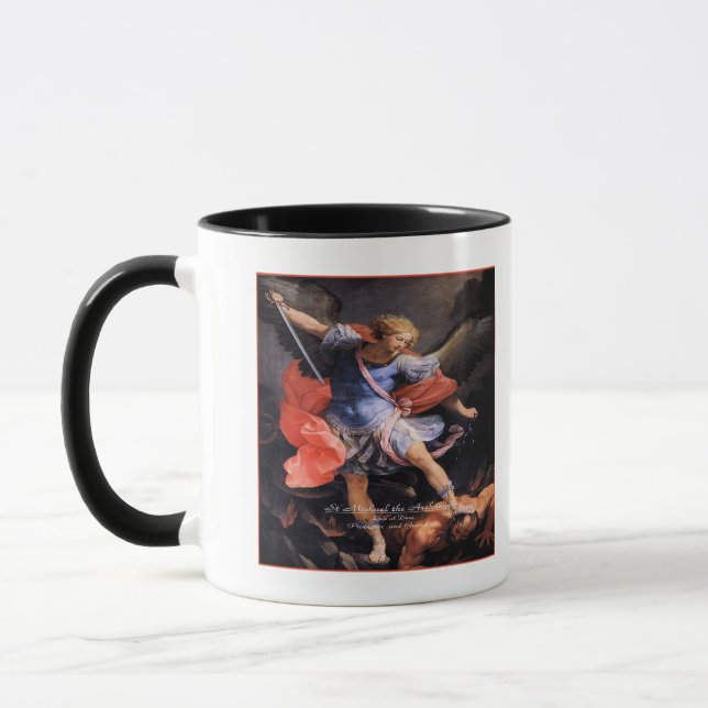 Taza Saint Michael The Archangel Quis ut Deus (Izquierda)
