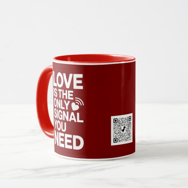 Taza Saint-Valentin QR Code vidéo amour (Anverso izquierdo)