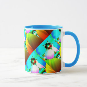 Taza Salida del sol cristalina - arco iris abstracto