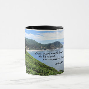 Taza Salmo 118:1 Dé gracias al Señor porque Él es