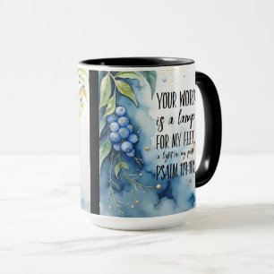 Taza Salmo 119:105 Versículo de la Biblia Cristiana en