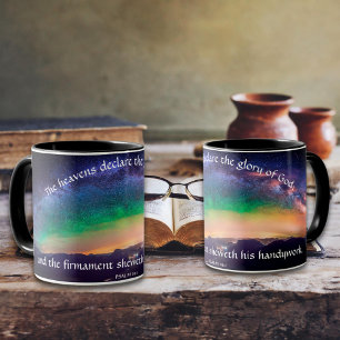 Taza Salmo 19 Galaxy Sky cristiano Inspirador