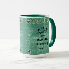 Taza Salmo 23:1 Diseño de tipografía cristiana