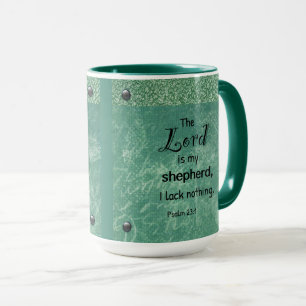 Taza Salmo 23:1 Diseño de tipografía cristiana