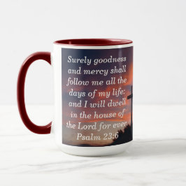Taza Salmo 23:6 Personalizado Escritura Fe Café Mug