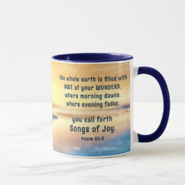 Taza Salmo 65:8 Llamas canciones de la Biblia de Alegrí
