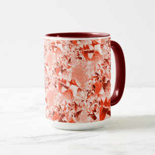 Taza Salmón llamativo a rojo con algo brillante y retor