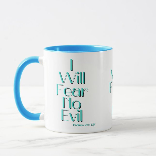 Taza Salmos 23:4 Escritura de la Biblia Verse Mug de do (Izquierda)