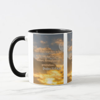 Taza Salmos 72:5 KJV Biblia Verse Pic Mug De Dos Tones