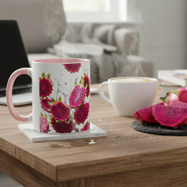 Taza Salpicadura de vibrante fruta de dragón en dos ton