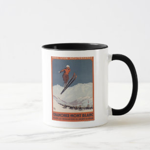 Taza Salto de esquí - poster olímpico del promo de PL