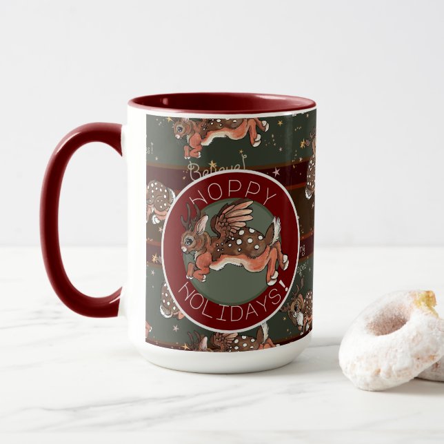 Taza Salto de Jackalope Hoppy Holidays (Con donut)