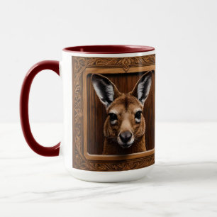 Taza Salto de la Naturaleza: Impresión de madera cangur