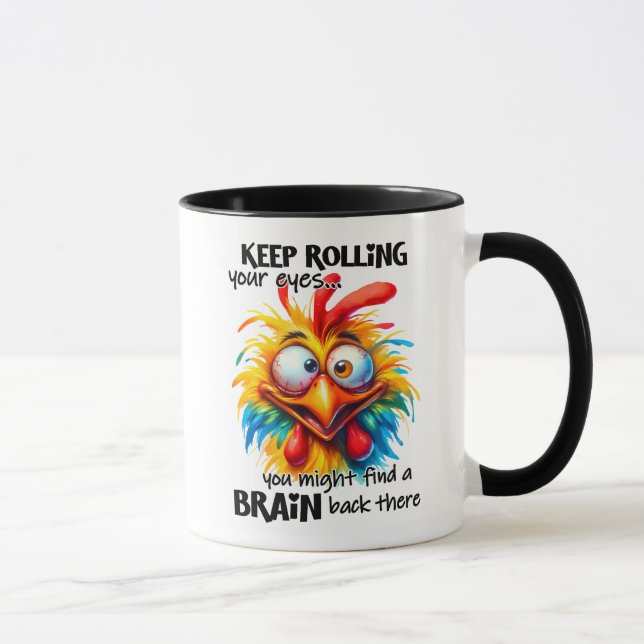 Taza Saltos de animales divertidos/sarcásticos/pollo/ca (Derecha)