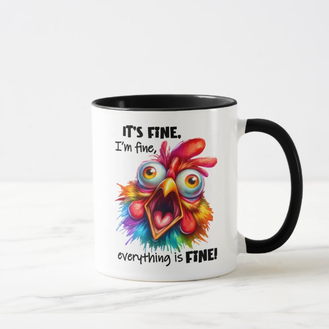 Taza Saltos de animales divertidos/sarcásticos/pollo/ca (Derecha)
