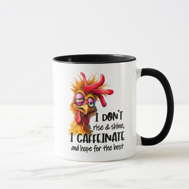 Taza Saltos de animales divertidos/sarcásticos/pollo/ca (Derecha)