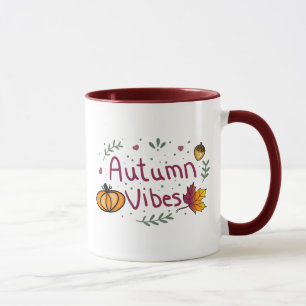 Taza Saltos de otoño, calabazas de maíz