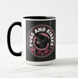 Taza Saltos Y Besos   Perro Pun   Pug Lovers