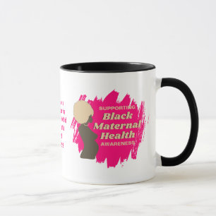 TAZA SALUD MATERNA NEGRA QUE RESPALDA LA CONCIENCIA