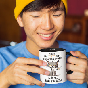 Taza Salud mental simulada por Chistes gatos