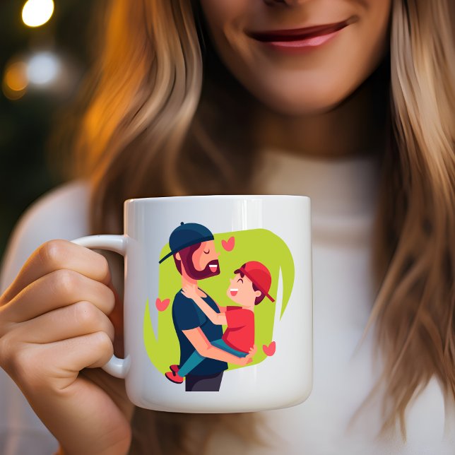Taza Saludos a papá: Mug del Día del Padre (Subido por el creador)