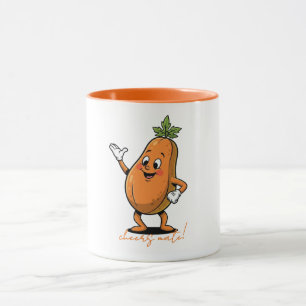 Taza Saludos Amigo Feliz Papaya