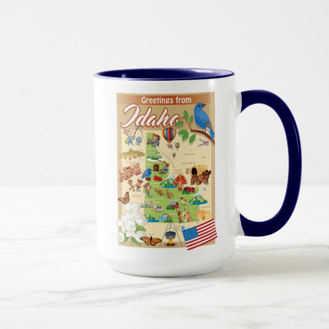Taza Saludos de Idaho (Derecha)