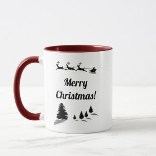 Taza Saludos de la temporada de navidades en Santa Slei